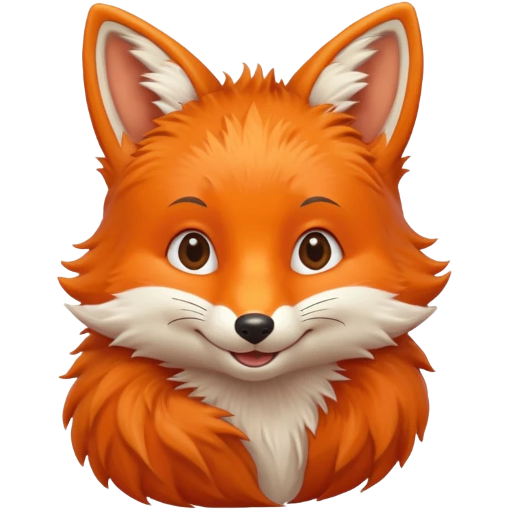 cute face of a fox, very very simple like the lion emoji emoji