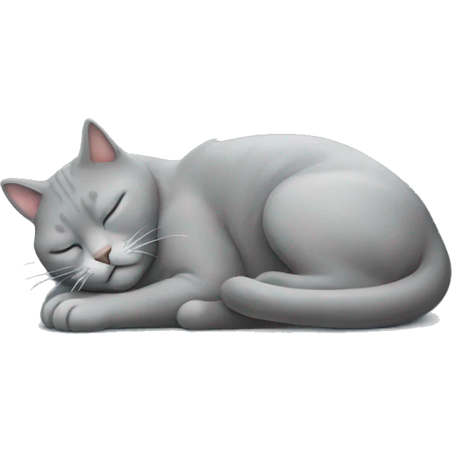 Sleeping cat grey emoji