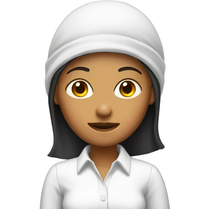 Lady wearing a pants on the head emoji
