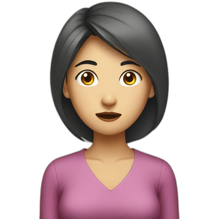 confused asian lady emoji
