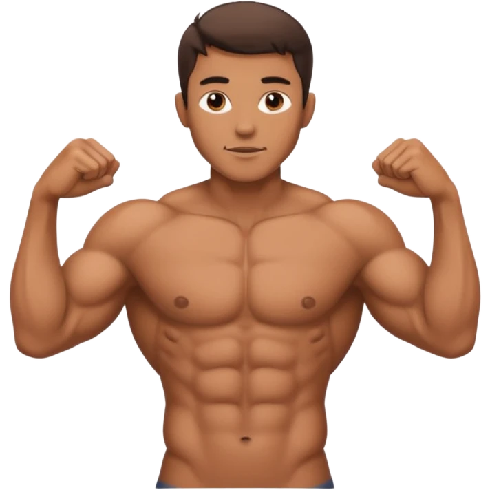 A shirtless man emoji