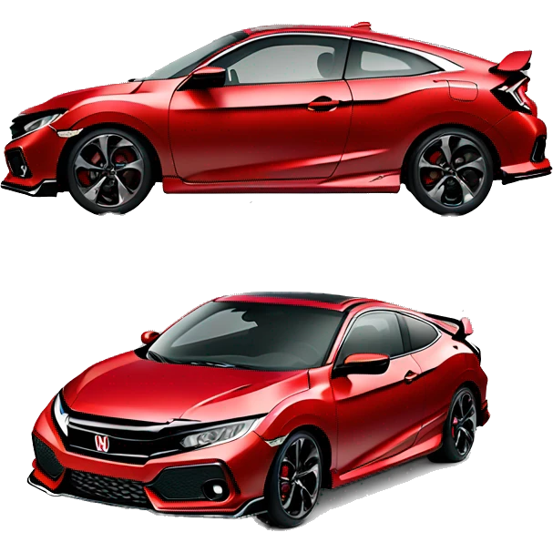Red 8th generation Honda civic si coupe emoji