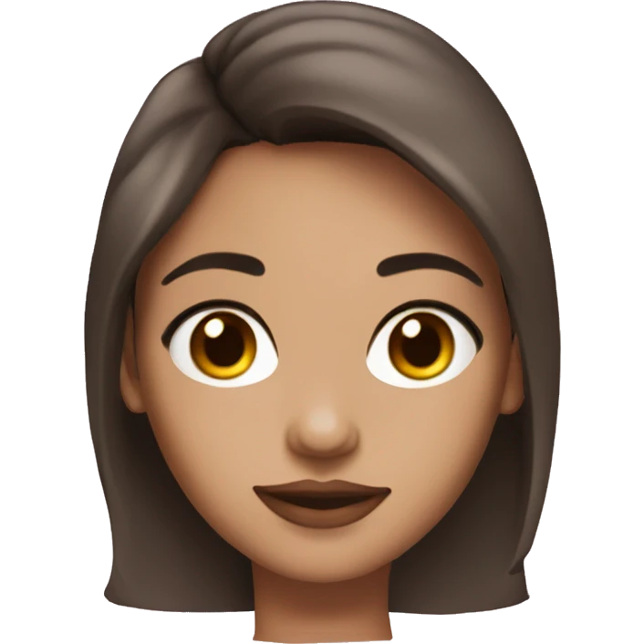 I want a brunette girl with light mixed skin who wears makeup emoji