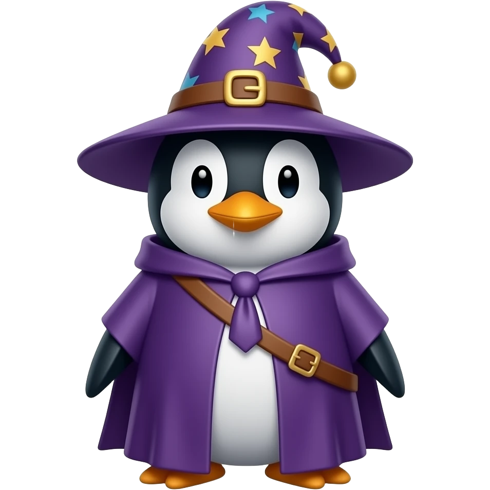 Penguin Wizard emoji