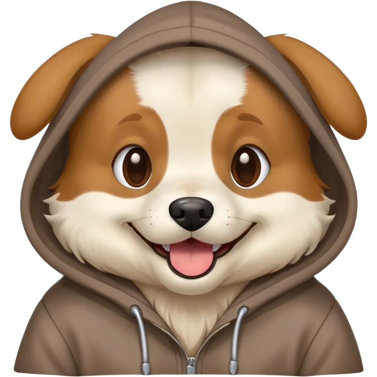 Dog wearing a hoodie  emoji