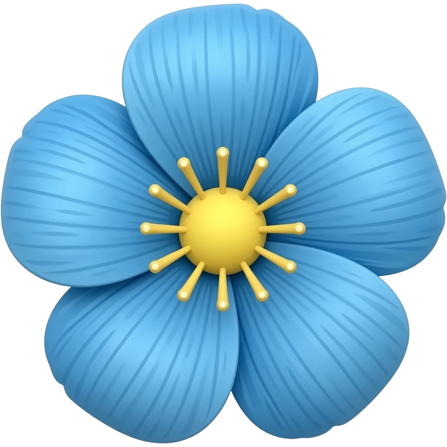 Fleur bleu emoji