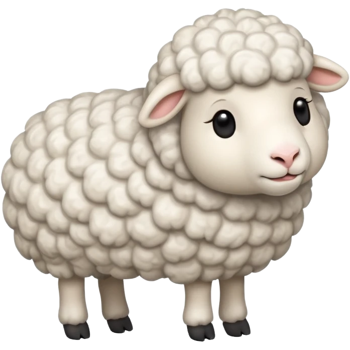 Cute sheep from the side  emoji