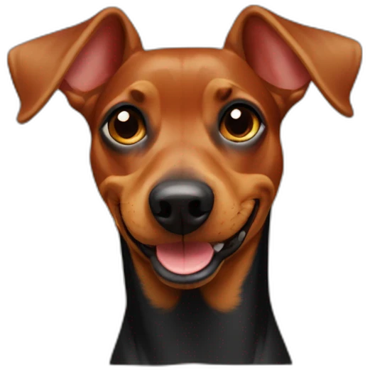 German Pinscher smiling emoji