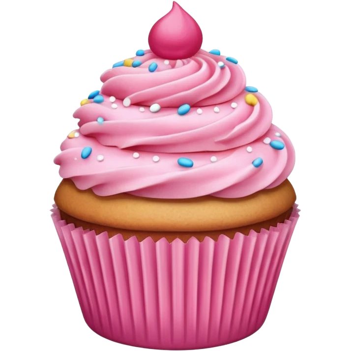 Cupcake with pink icing emoji