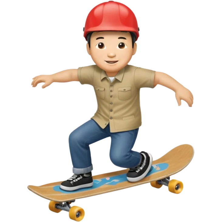 Xi Jinping riding skate board emoji