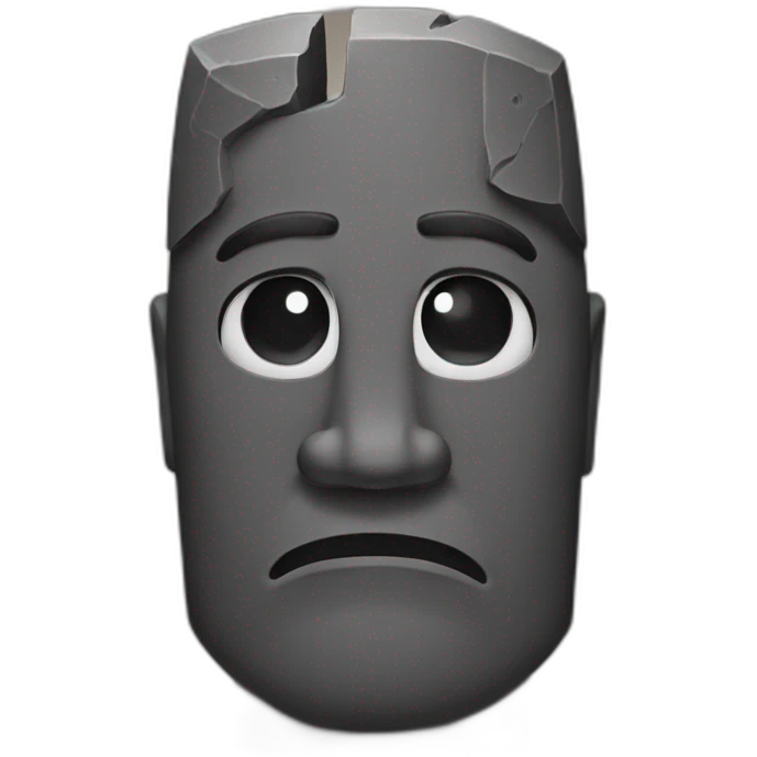Moai sad emoji