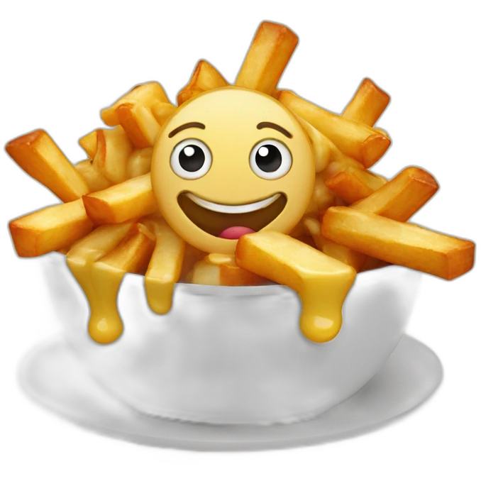 Poutine is smiling emoji