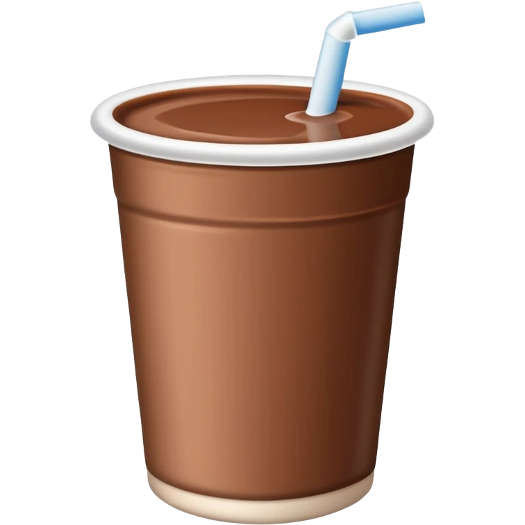 Chocolate milk cup with a Milk carton emoji