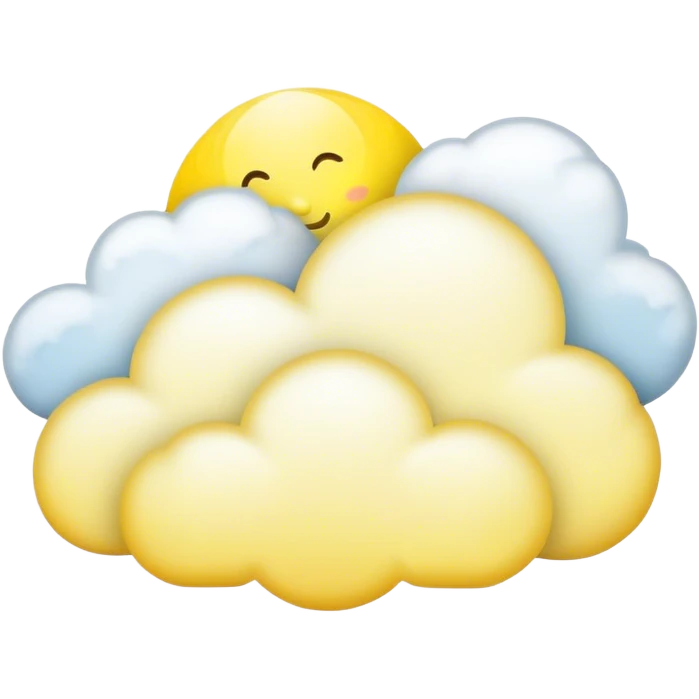 Yellow Moonlight and mini clouds with beautiful finish  emoji