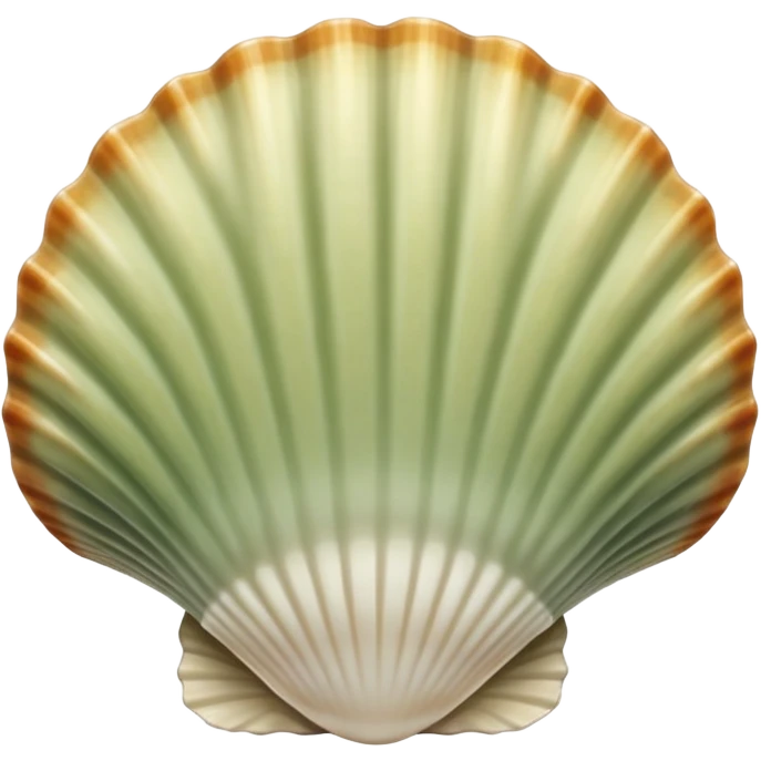 scallop-seashell in pale olive emoji