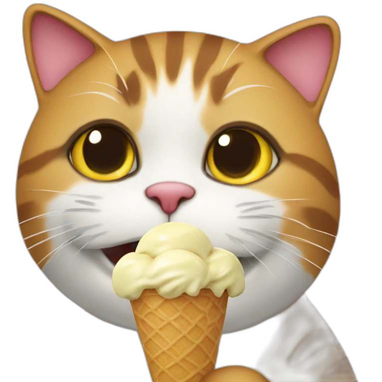 Cat eating ice cream  emoji