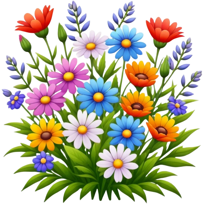 Beautiful wildflowers in a bunch  emoji