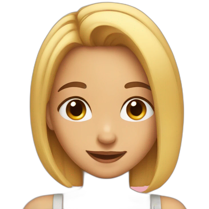 Smiling girl in love emoji