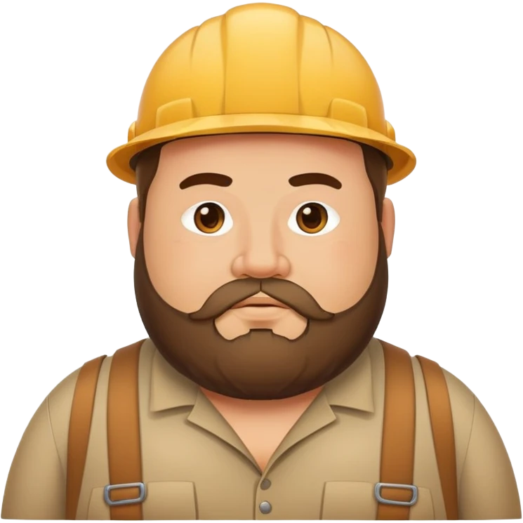 Fat longshoreman with beard  emoji