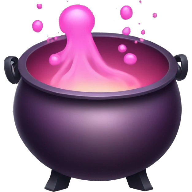  cauldron with pink potion emoji