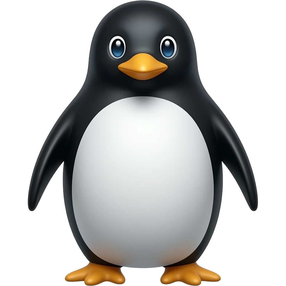 Completely Black penguin emoji