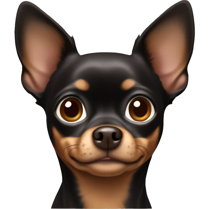 Black brown chihuahua emoji