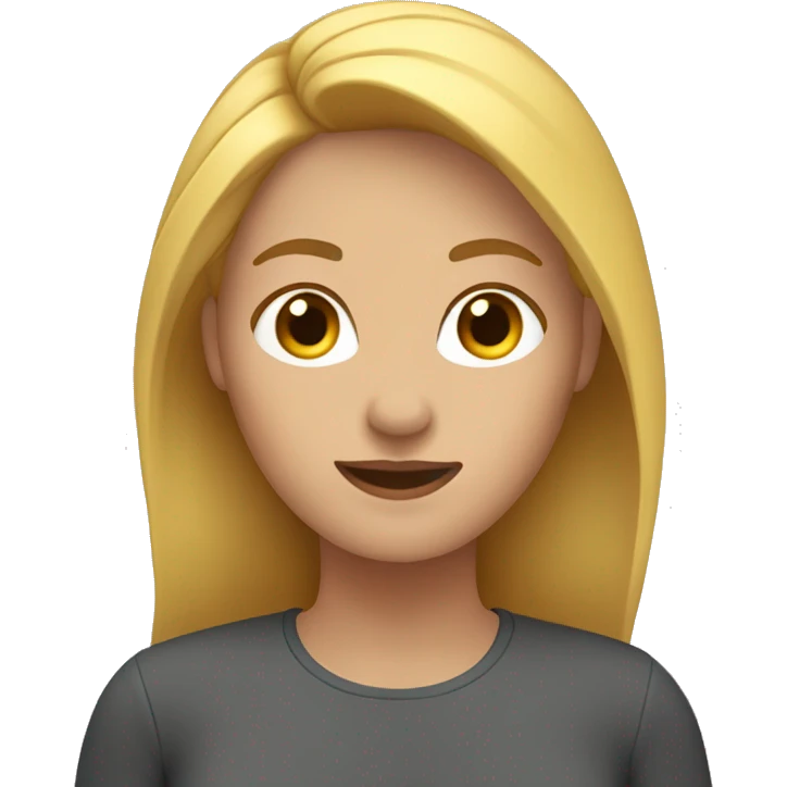 mujer con arrugas rubia de pelo saludando emoji