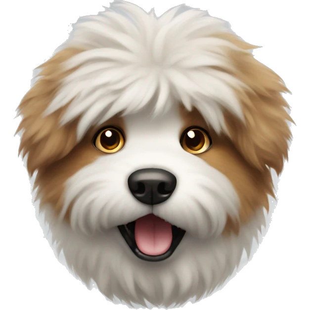 fluffy dog with open mouth emoji