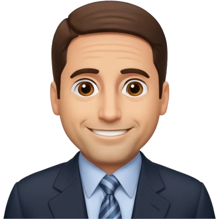 michael scott from the office, realistic emoji
