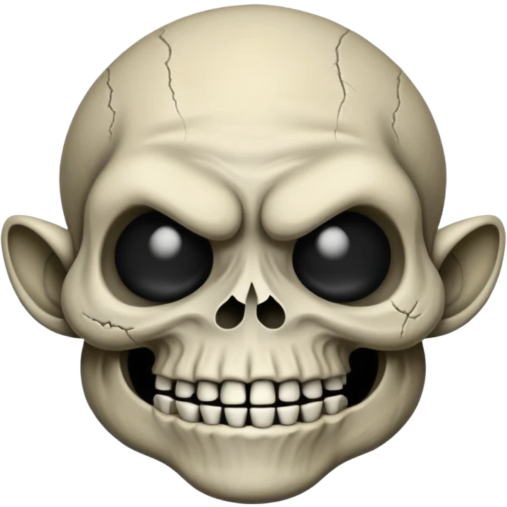 A frowny skull troll face emoji