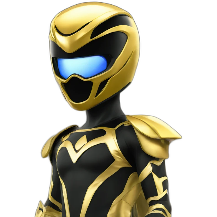 power ranger gold black cool emoji