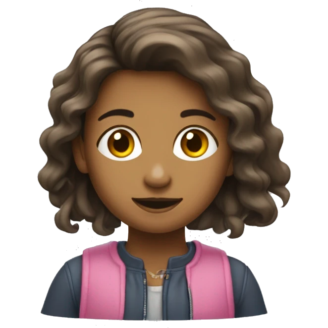 une fille qui tient un sèche cheveux emoji