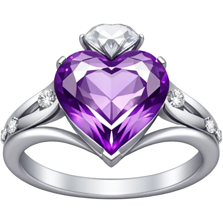 anel de casamento branco e roxo emoji