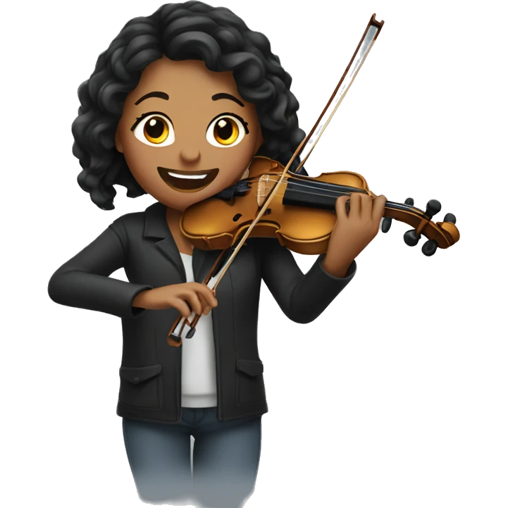 Megan playing violin emoji
