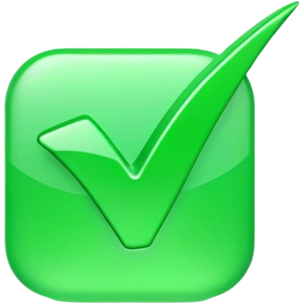 bright green check mark symbol emoji