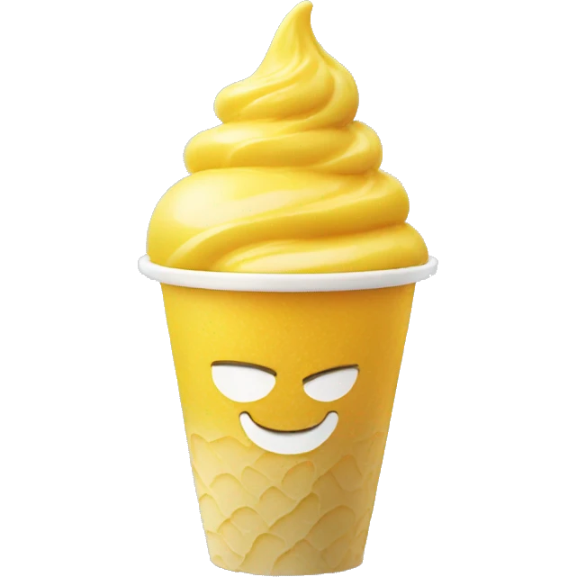 Mango frozen yogurt emoji