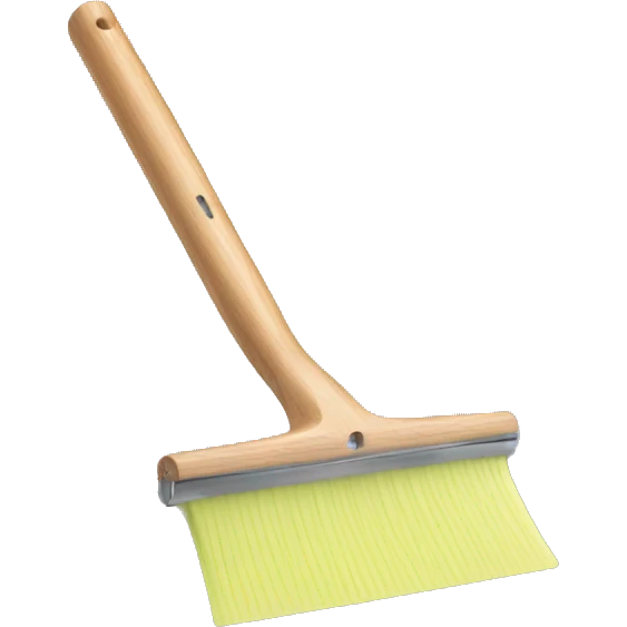 squeegee with long wooden handle emoji
