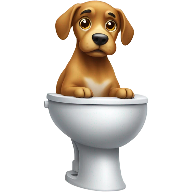 dog on the toilet emoji