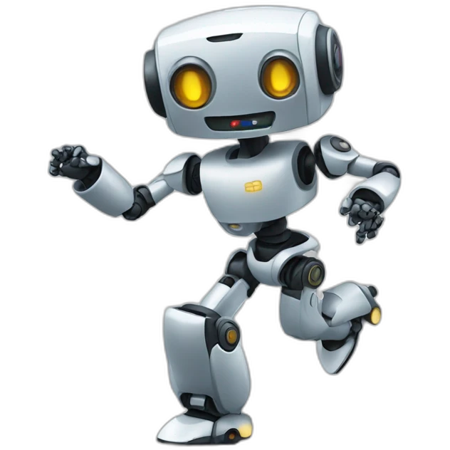 a robot dancing emoji