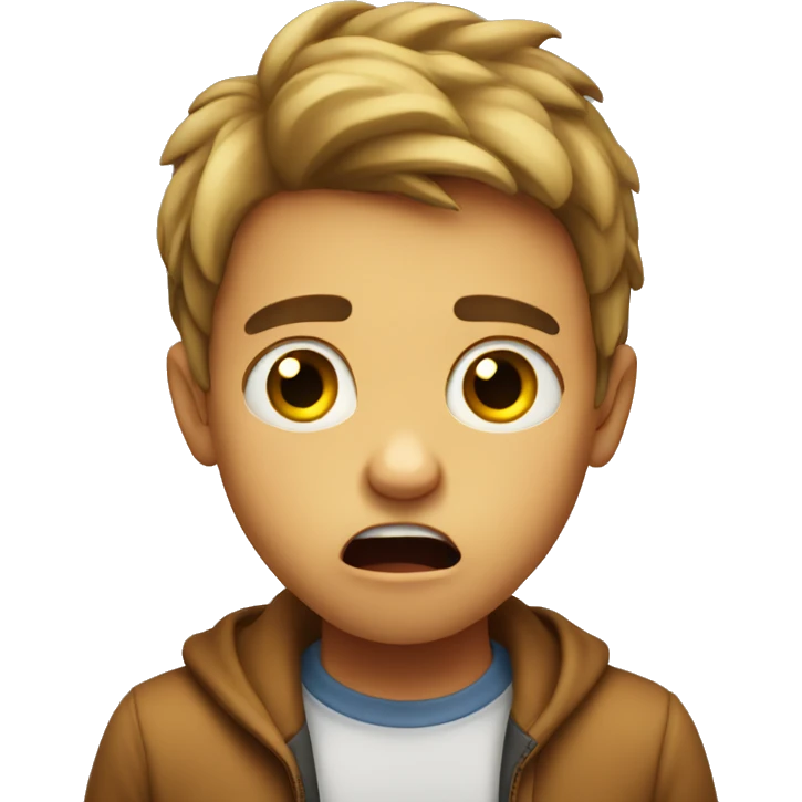 Scared kid emoji