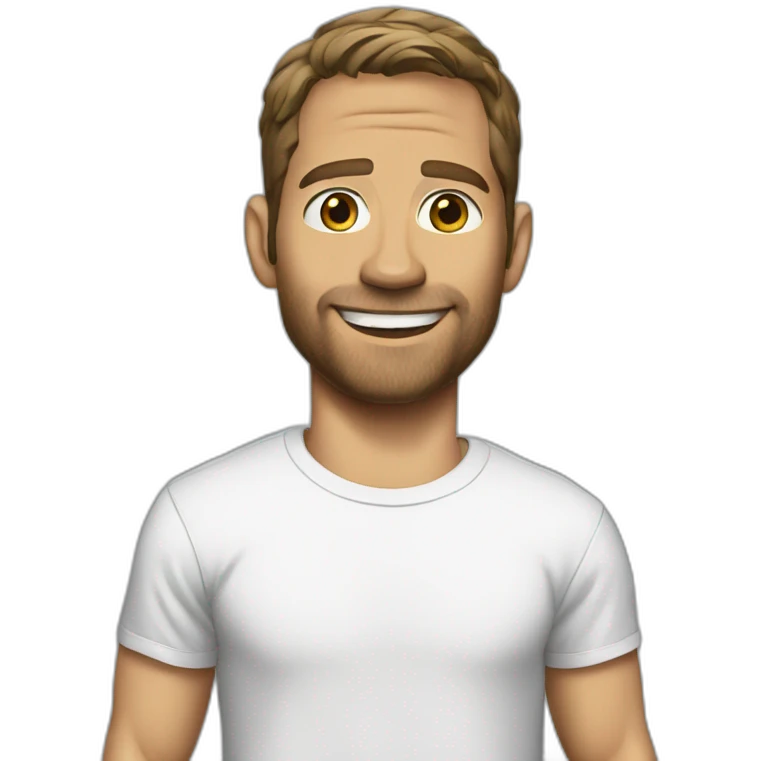 actor paul walker wearing a t-shirt emoji