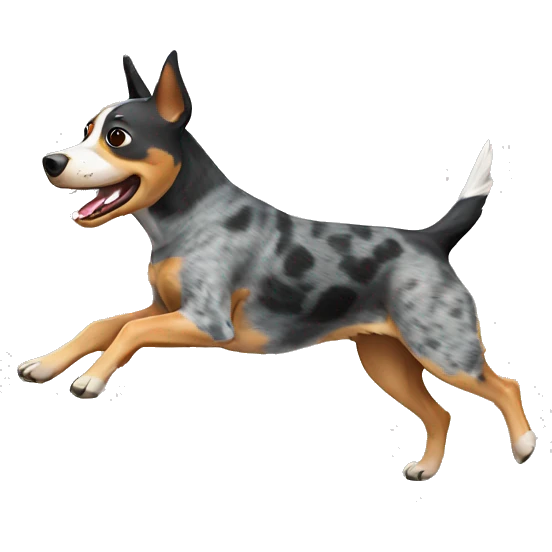 australian cattle dog running emoji
