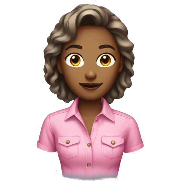 women wearing pink jeans shirt emoji