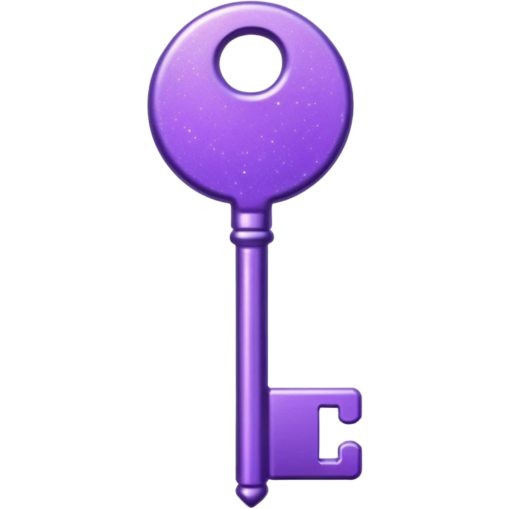 glitter purple key emoji