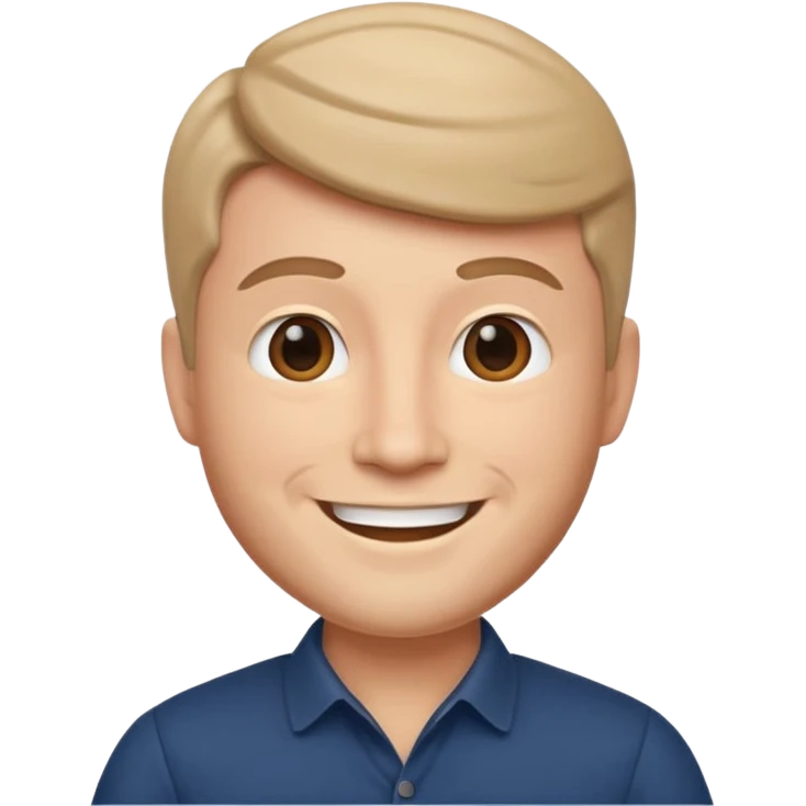 happy, professional, portrait, handsome, fair in complexion male memoji emoji