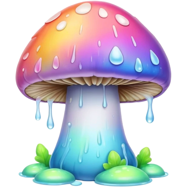  melting pastel rainbow mushroom  emoji