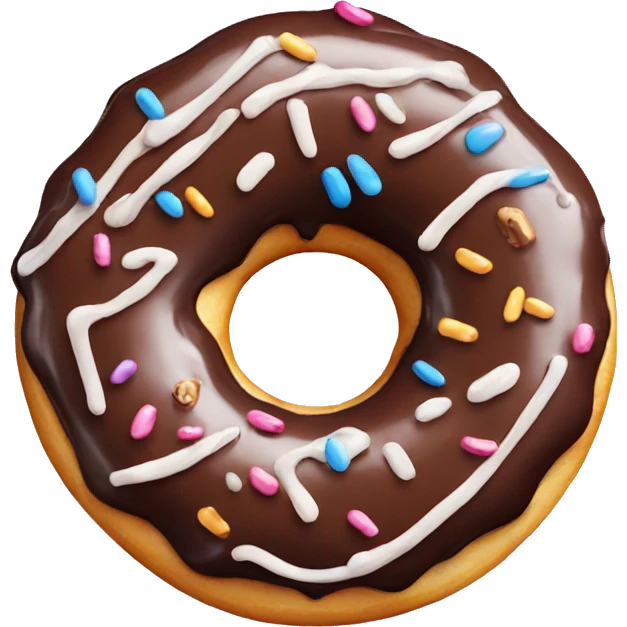 Donut with chocolate  emoji
