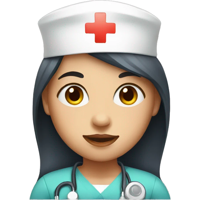 girl with nurse hat emoji