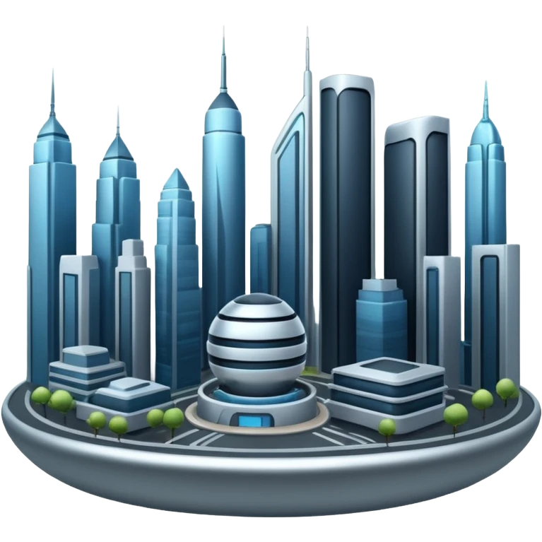 city in the future in the sly emoji