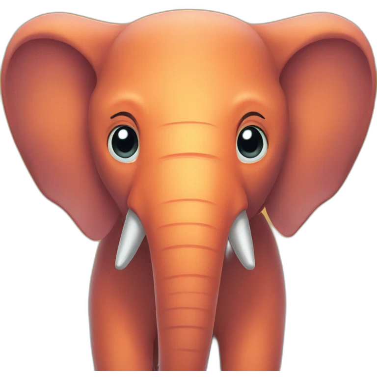 Orange elephant emoji